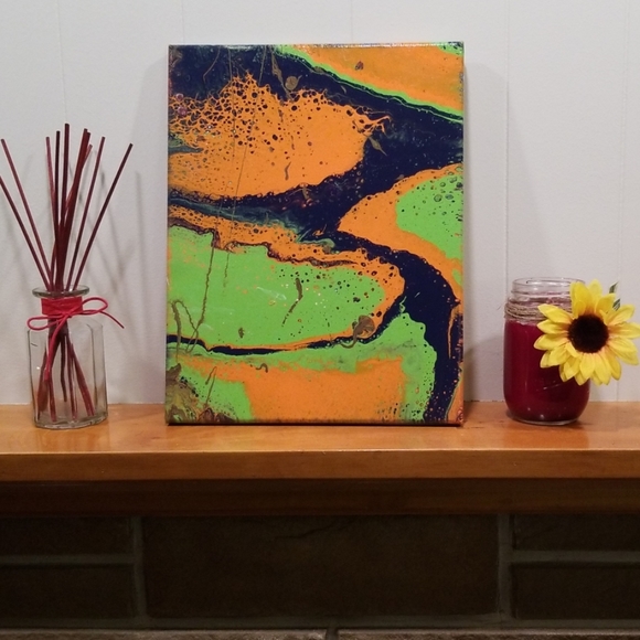 11"x14" Handmade Paint Pour - Picture 1 of 7